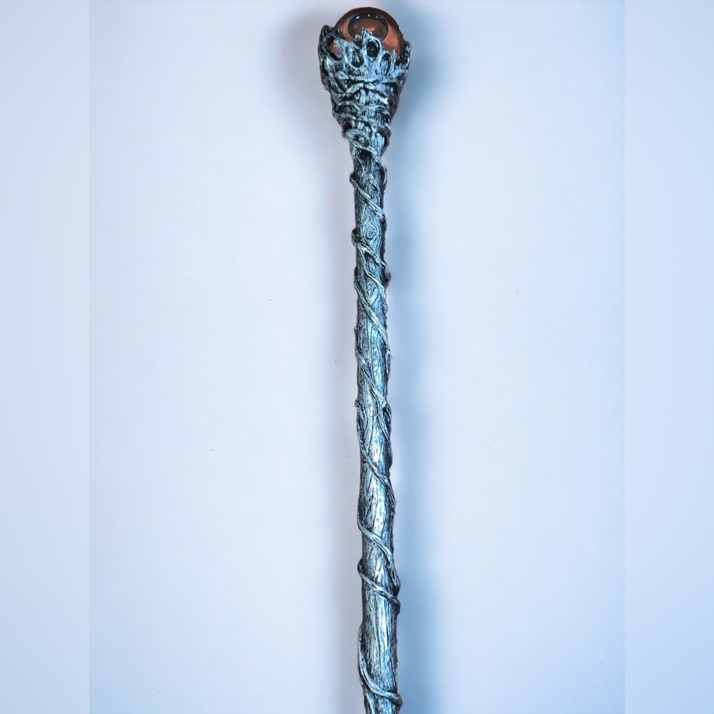 Wizard Sorcerer Twisted Vines Staff with Glass Orb